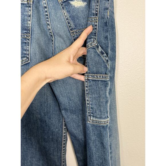 Nili Lotan Violette Jeans Wide Straight Leg Patchwork Casual, 25 - Modified - Picture 9 of 14